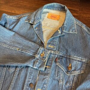 Vintage 80s Levi’s Denim Trucker Jean Jacket Mens XS Blue 70507 0214 USA RARE